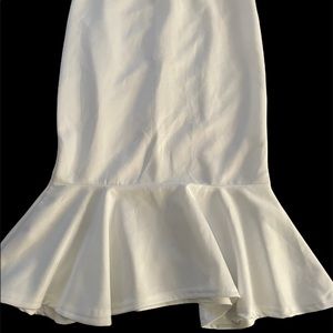 White Straight Skirt M